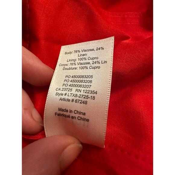 Le Fou Wilfred Red Strapless Bustier Top - Picture 5 of 7